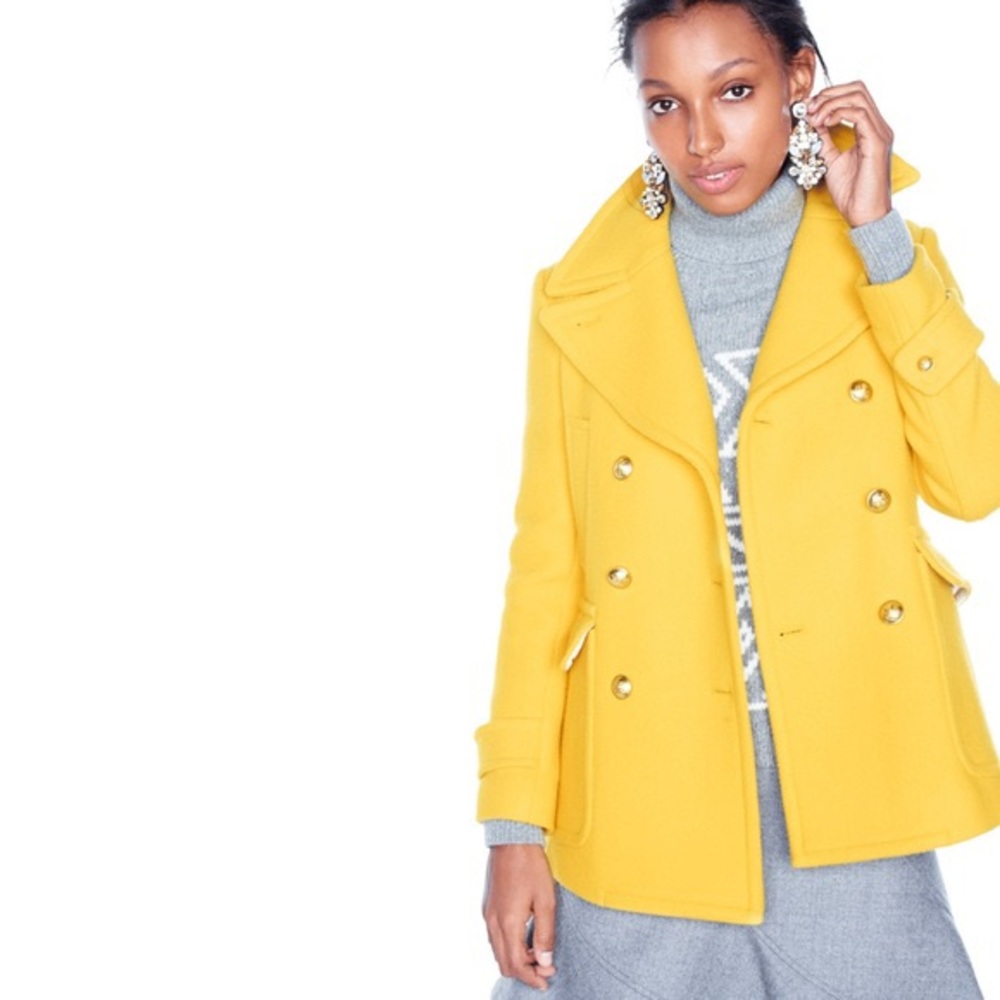 J. Crew Yellow Stadium Peacoat